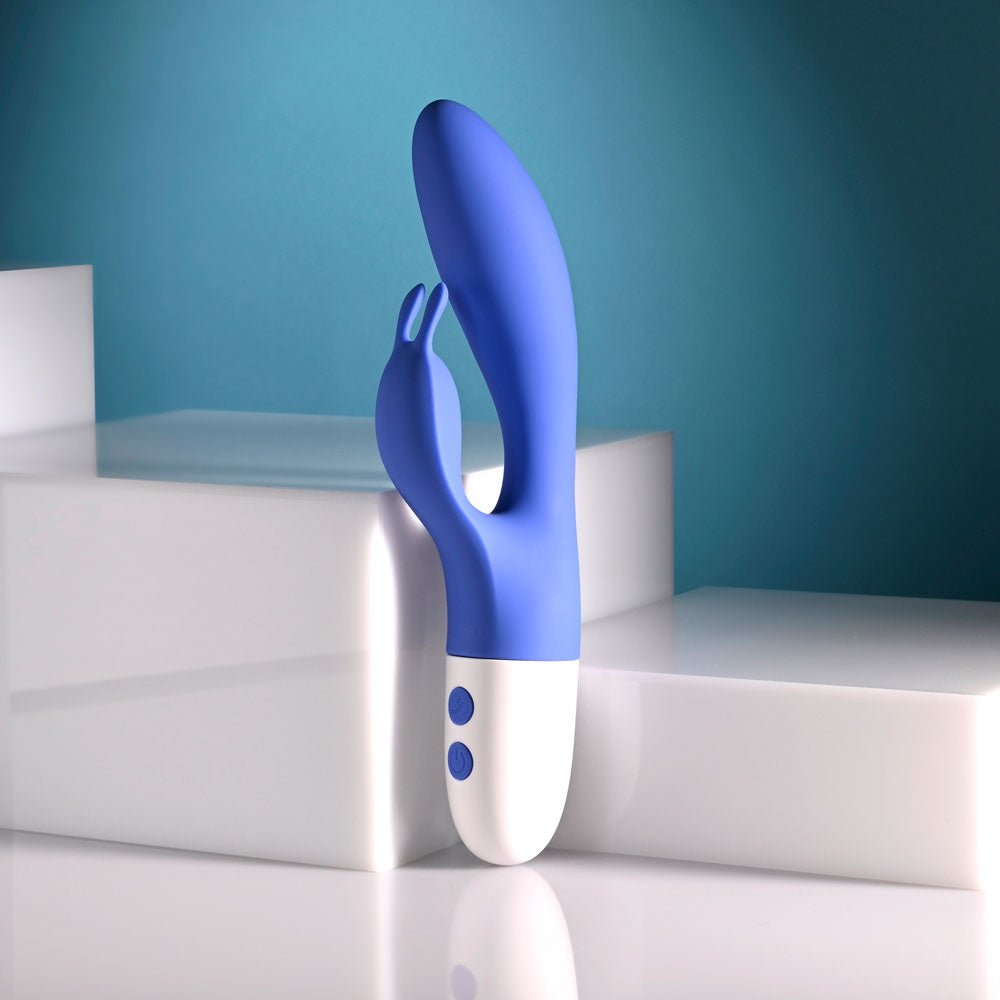 Evolved Funny Bunny Blue 20 Cm USB Rechargeable Rabbit Vibrator - VIBRATORS