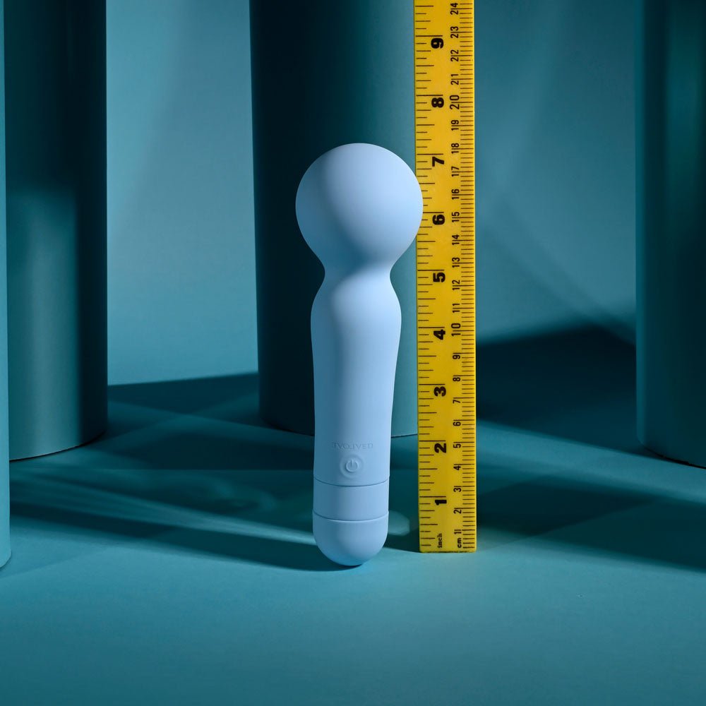Evolved Iris Blue Rechargeable Massage Wand – Waterproof Silicone - VIBRATORS