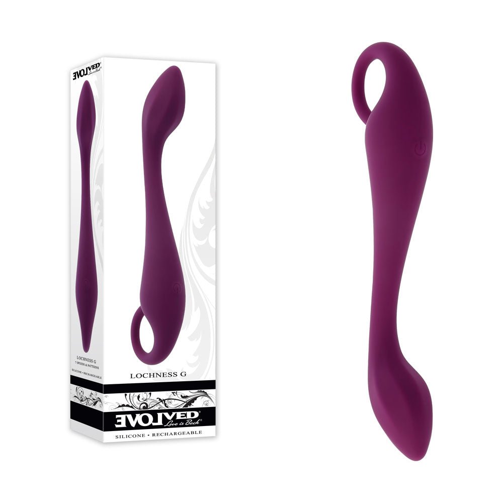 Evolved LOCHNESS G - Purple 19 cm USB Rechargeable Vibrator - VIBRATORS