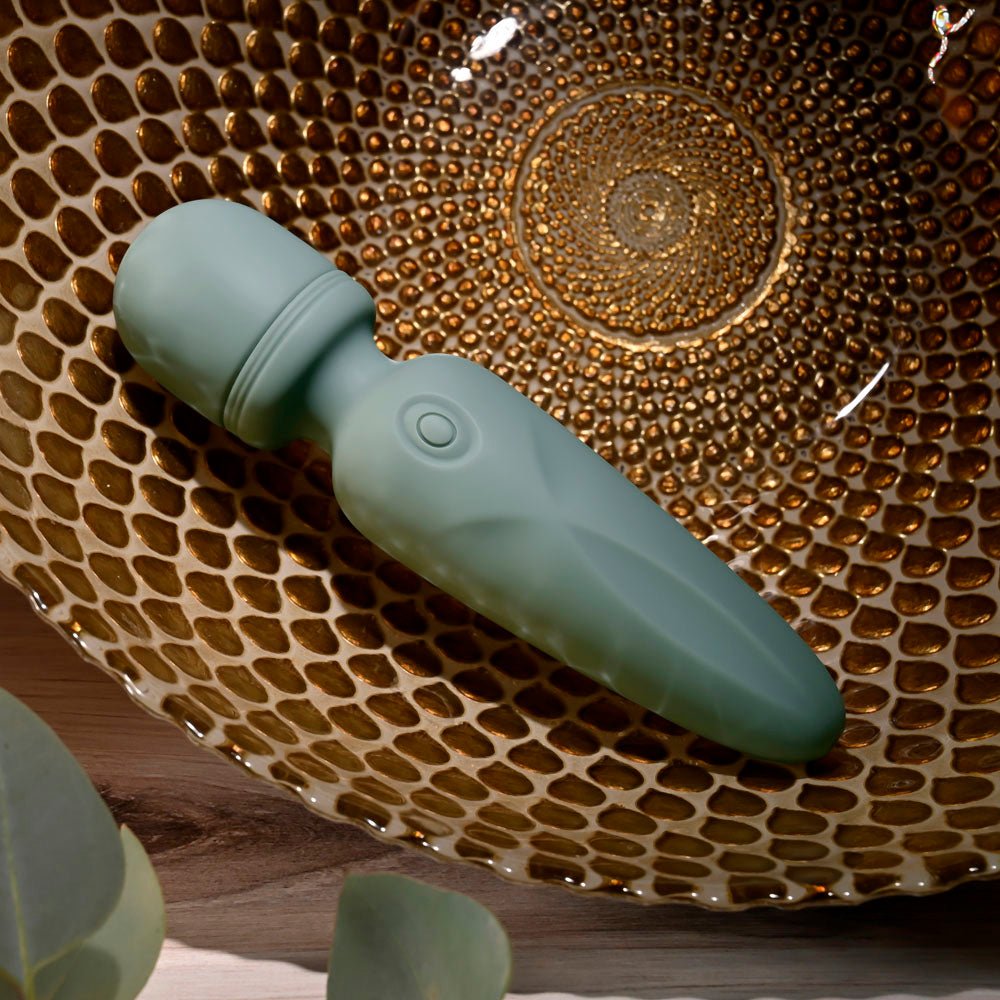Evolved RUMBLE WAND - Olive Green Mini Massage Wand - VIBRATORS