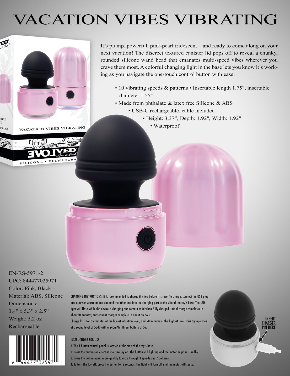 Evolved VACATION VIBES - VIBRATING - STIMULATORS