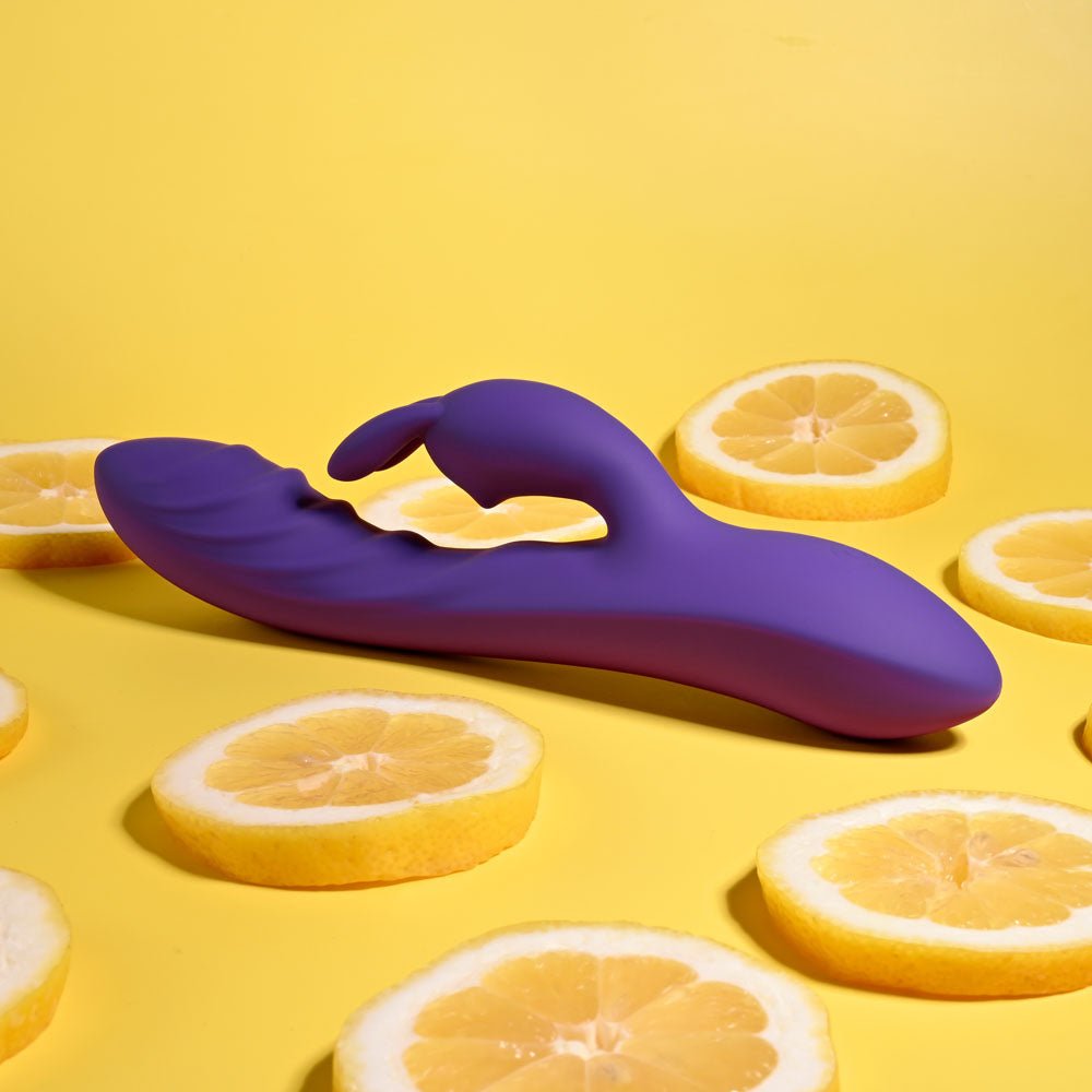 Evolved WAVY RABBIT - Purple 20.6 cm USB Rechargeable Rabbit Vibrator - VIBRATORS