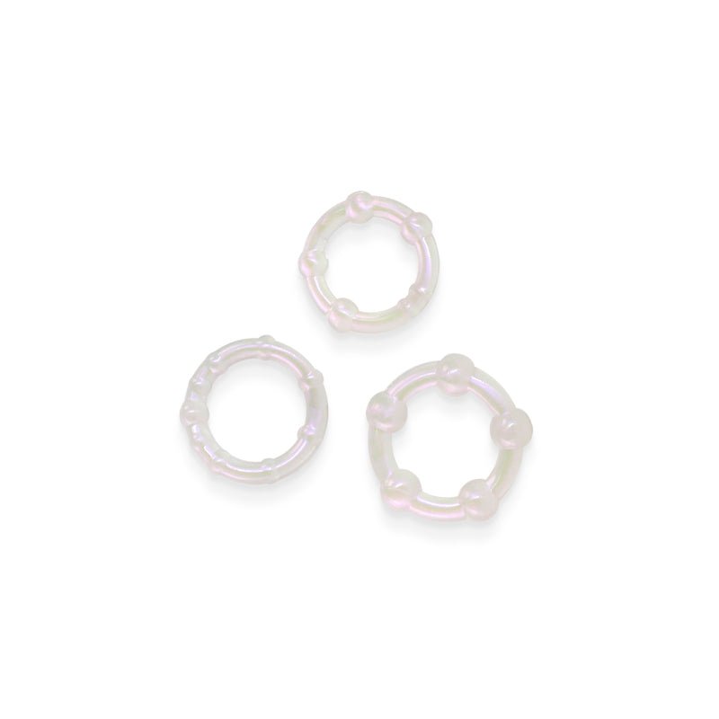 Fantasia - Intensity Rings - Pearl Pearlescent Beaded - Set of 3 Sizes - COCK RINGS