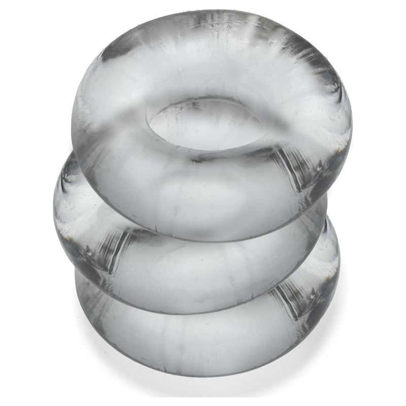 Fat Willy 3 Pc Jumbo Cockrings Clear - Adult Toys