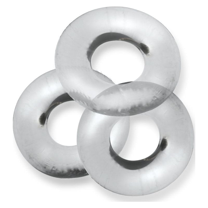 Fat Willy 3 Pc Jumbo Cockrings Clear - Adult Toys