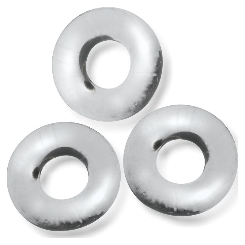 Fat Willy 3 Pc Jumbo Cockrings Clear - Adult Toys