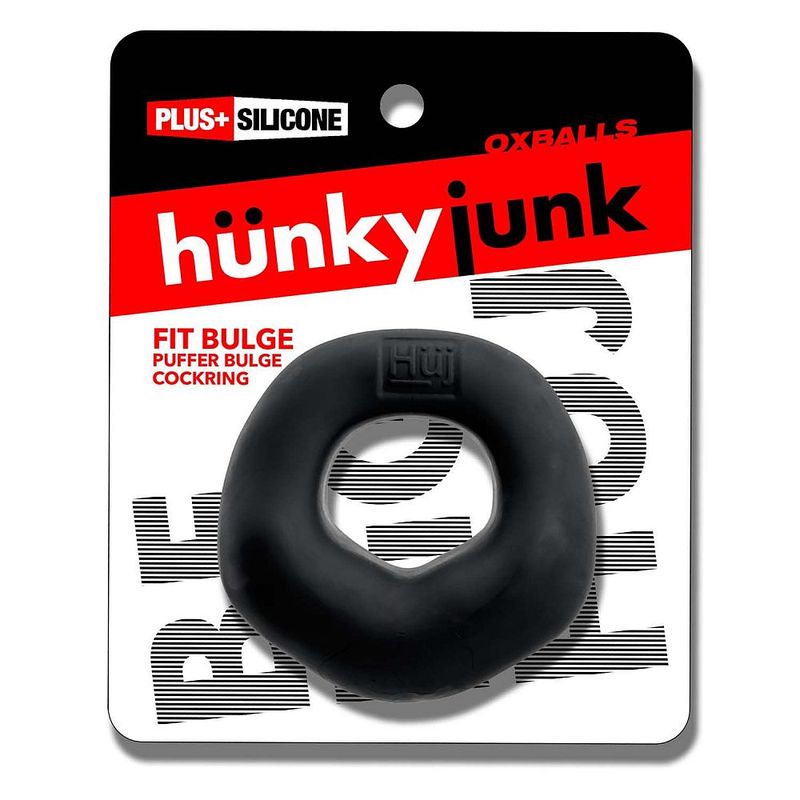 Fit Bulge Hung Style Cockring Black - Adult Toys