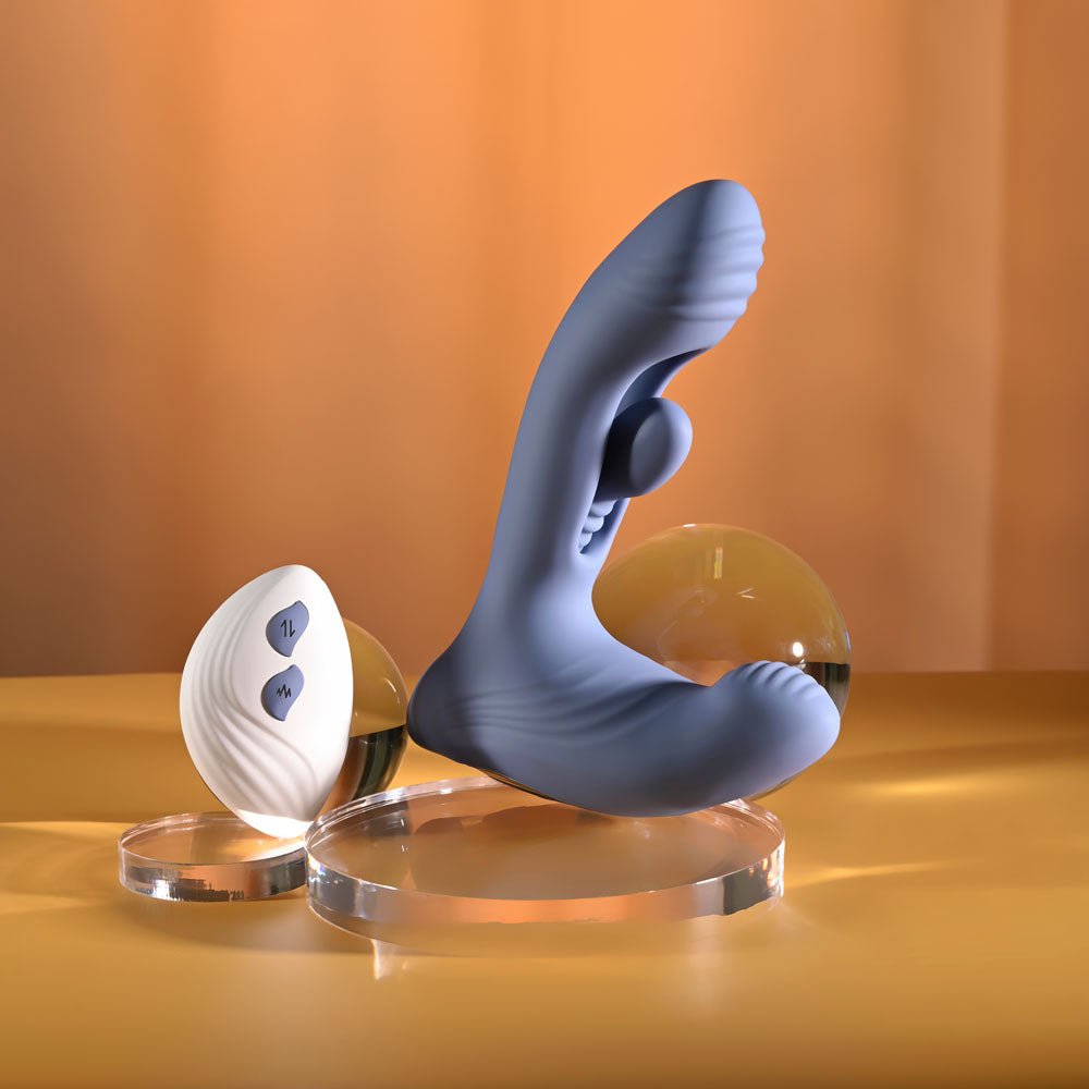 Gender X Flapjack Blue USB Rechargeable Flapping Vibrator - VIBRATORS