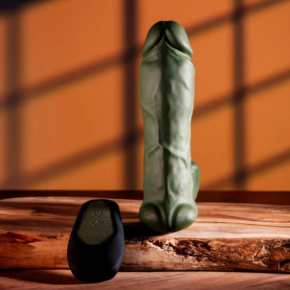 Gender X THE HUNK - 15.2 cm Thrusting Vibrator with Remote - VIBRATORS
