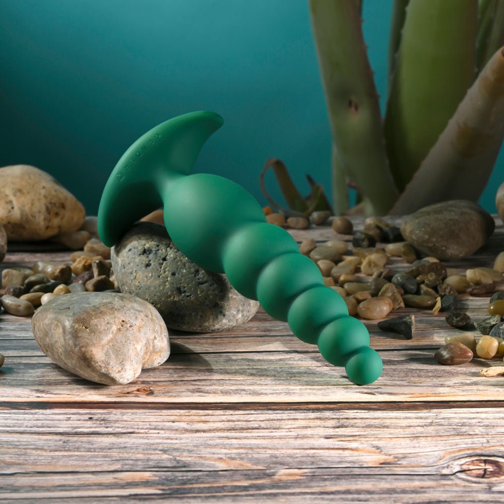 Gender X The Rattler Green Vibrating Anal Plug – 17 cm Silicone Toy - ANAL TOYS