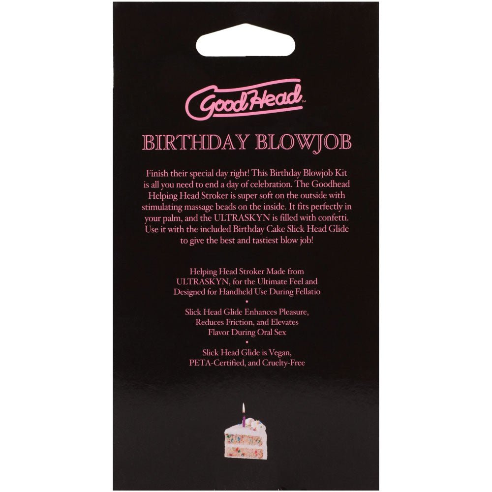 GoodHead Birthday Blowjob Kit - Birthday Cake with Helping Head Stroker - LOTIONS & LUBES