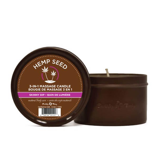 Hemp Seed 3 - In - 1 Massage Candle - Skinny Dip (Vanilla & Fairy Floss) - 170 g - CANDLES