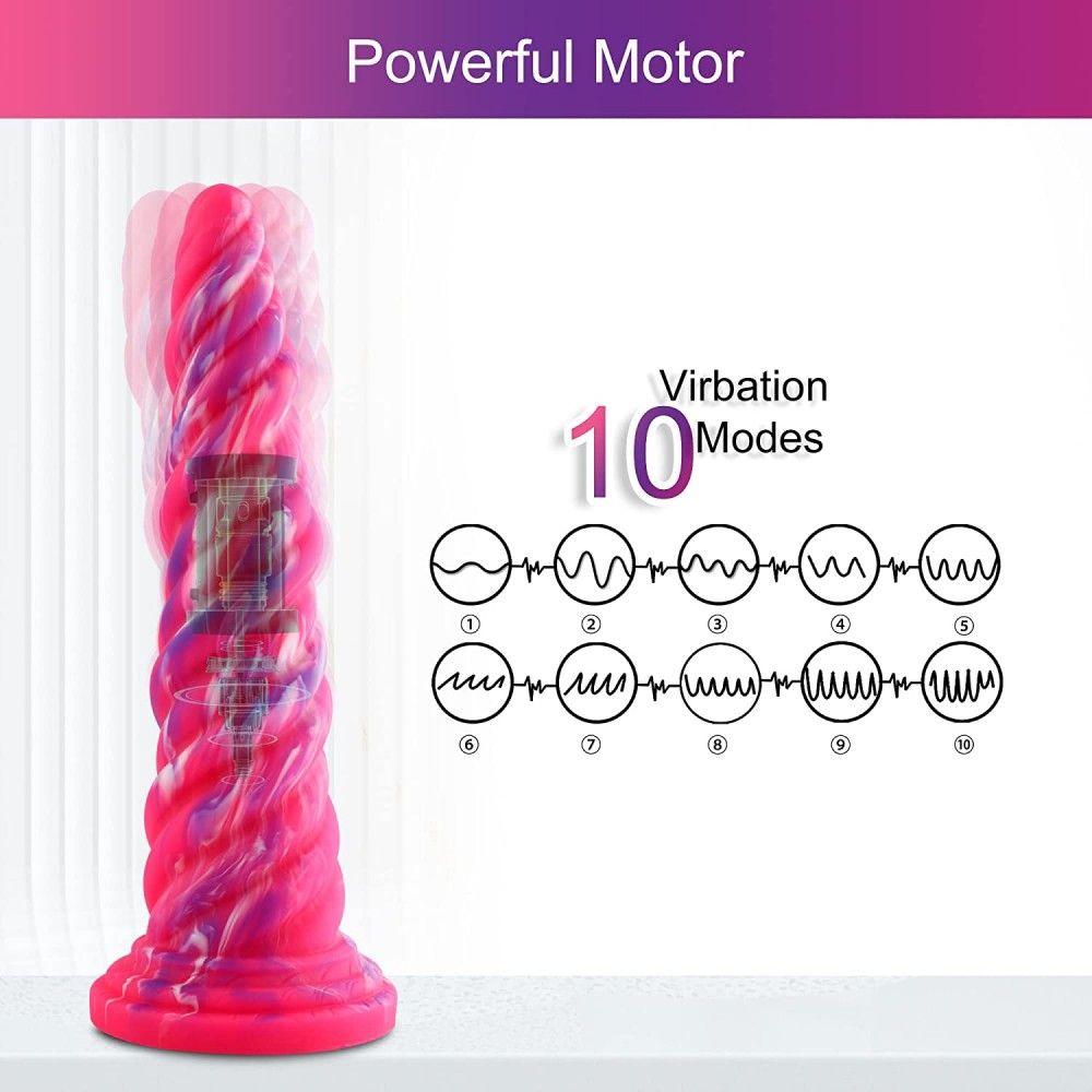 HiSmith - 10" Silicone Monster Series Pink Awl (KlicLok) - Sex Toys