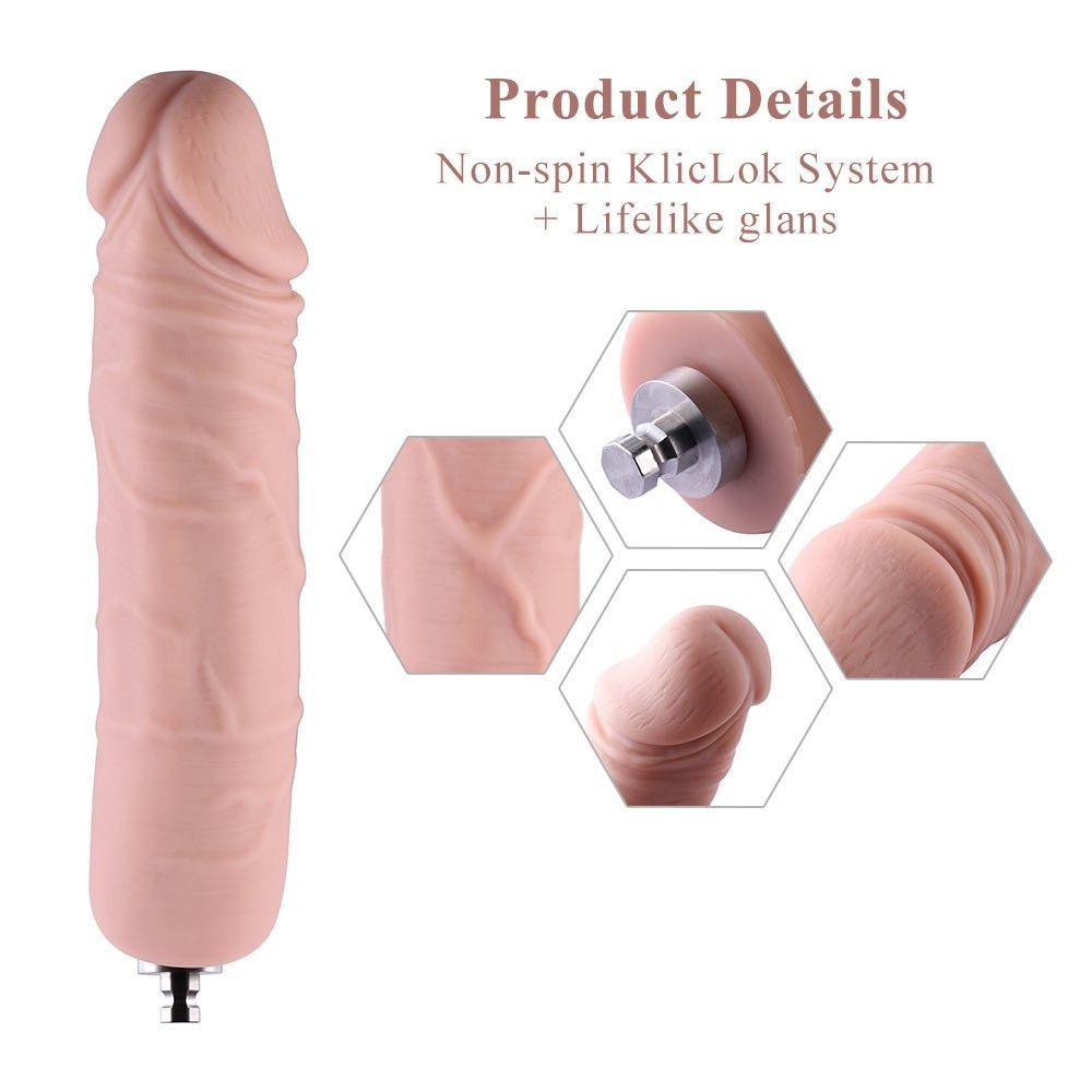 HiSmith - 7" Veined Slim Silicone Anal Dildo (KlicLok) - Sex Toys