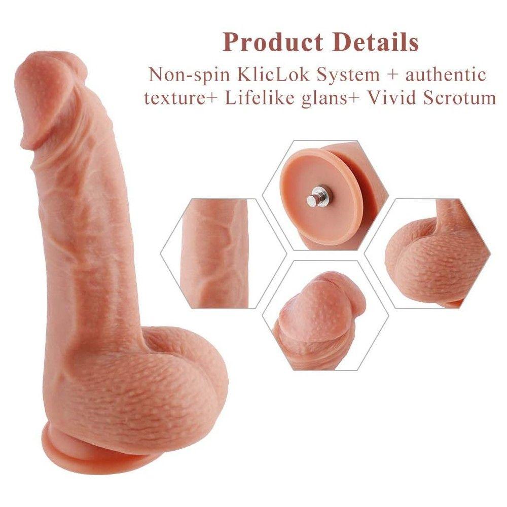 HiSmith - 8.6in Silicone Double Layered Vibrating Dildo With Remote - MACHINES