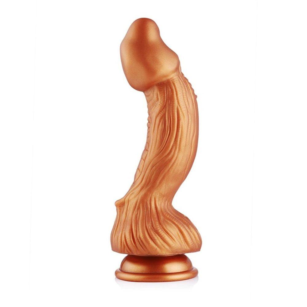 HiSmith - 9.45" Silicone Gold Monster Dildo (KlicLok) - Sex Toys