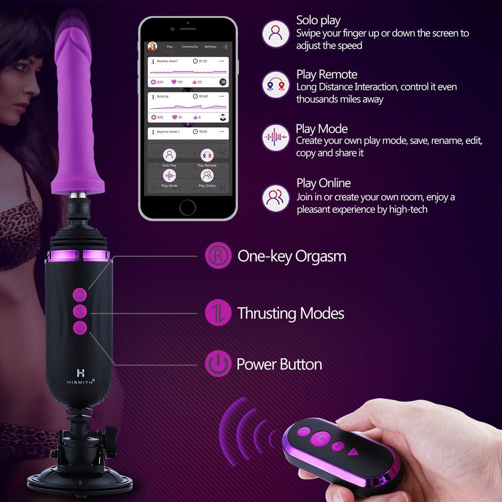 Hismith Capsule Rechargeable Portable Sex Machine With App Control - MACHINES-PREMIUM