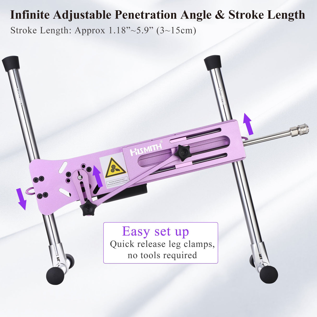 Hismith Premium Sex Machine Pink Mains Powered App Control & Remote - MACHINES-PREMIUM