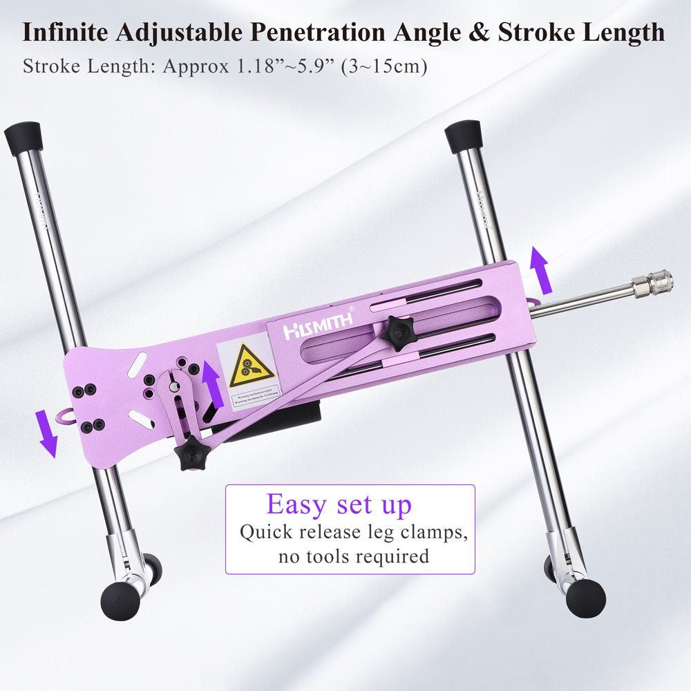 Hismith Premium Sex Machine Pink Mains Powered App Control & Remote - MACHINES-PREMIUM
