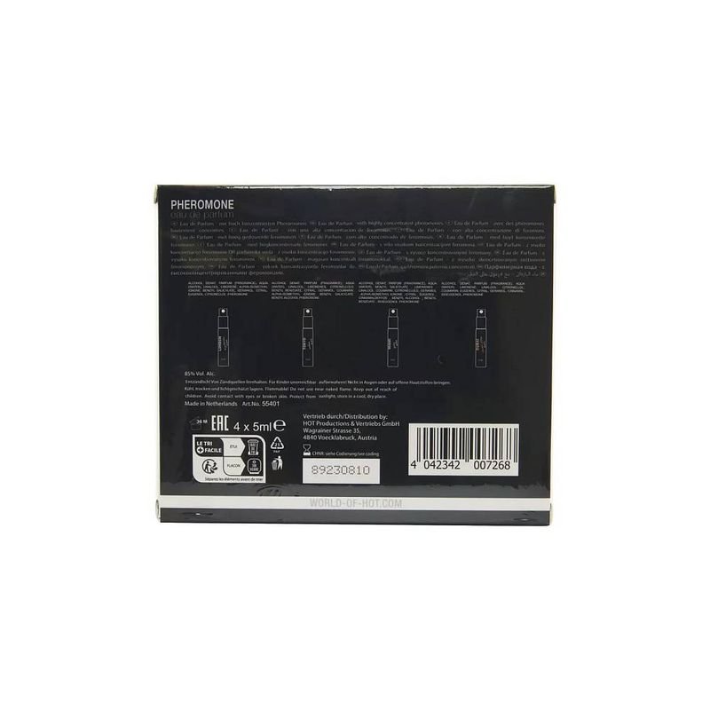 HOT Pheromone Perfume Box Men - 4 x 5ml - Lotions & Potions