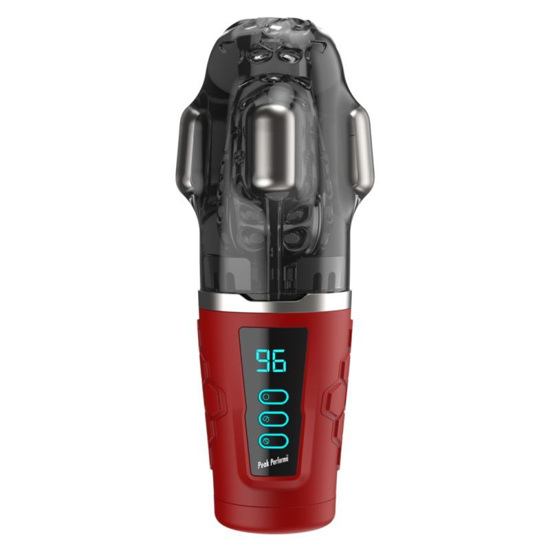 Hypershaker Automatic App Controlled LCD Masturbator Red - Adult Toys