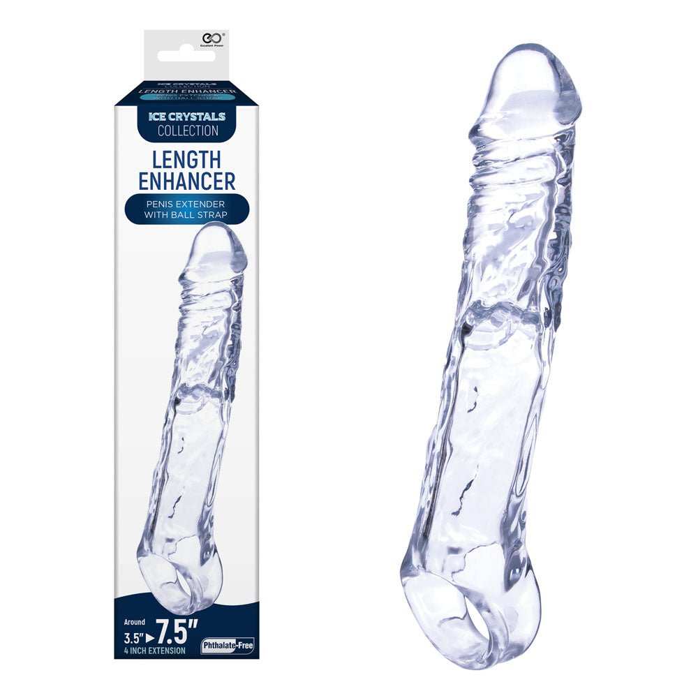 Ice Crystals 4 Inch Length Enhancer - Clear - SLEEVES