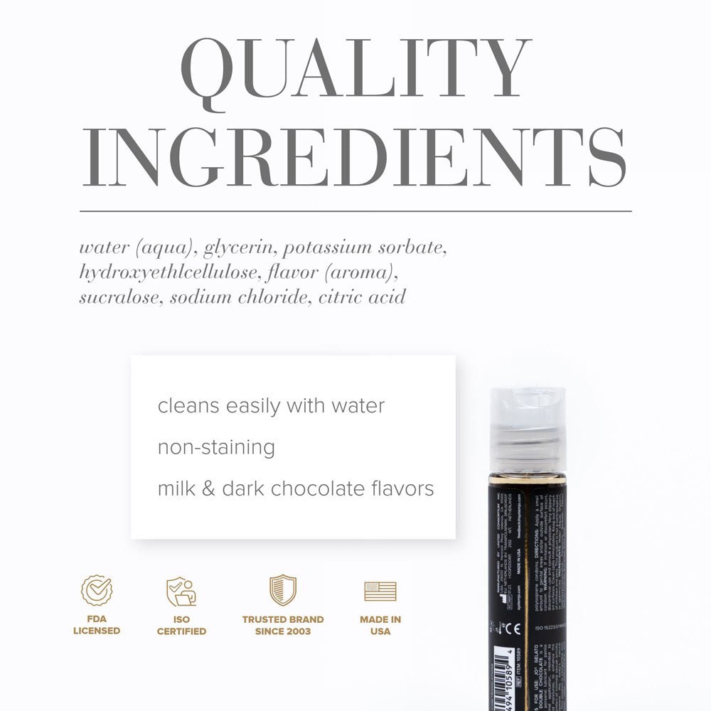 JO Gelato Decadent Double Chocolate Lubricant 30 mL Flavoured - LOTIONS & LUBES