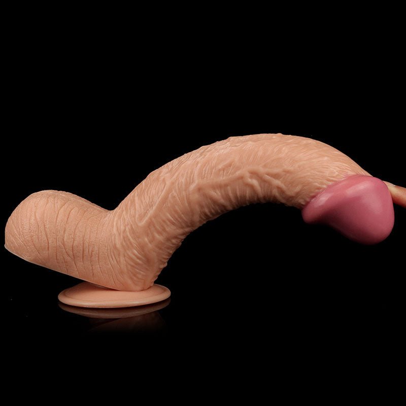 King Size 10.5'' Realistic Dildo - Flesh - DONGS