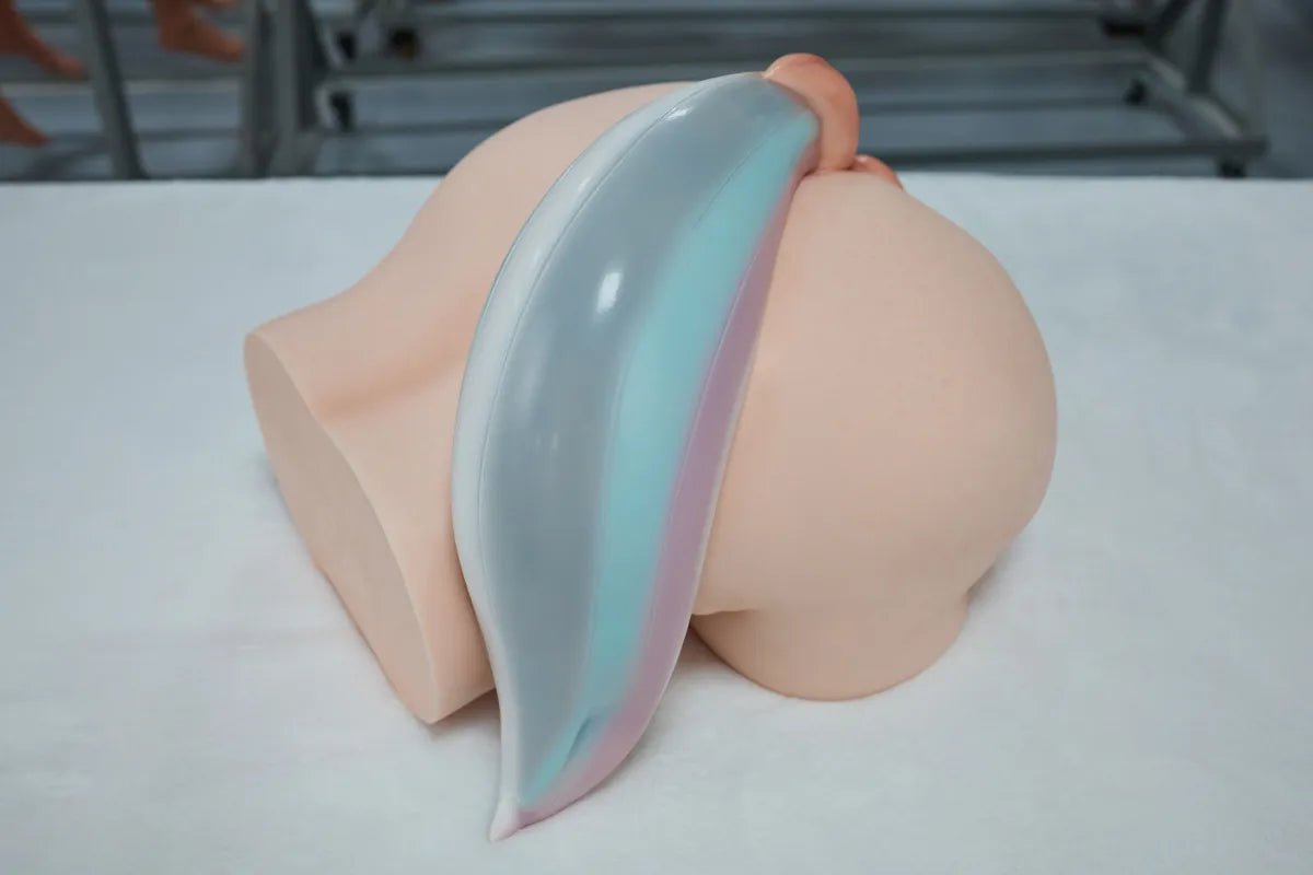 Large Fantasy Horse Tail Silicone Sex Toy Torso Dual Channel Design - Sex Doll