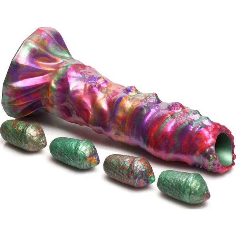Larva Silicone Ovipositor Dildo w/ Eggs - Adult Toys