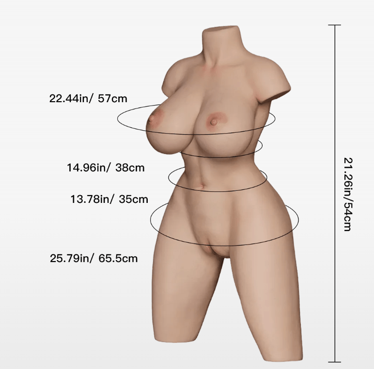 Lauren Big Boob Realistic Silicone Sex Doll Torso With Big Tits - Sex Doll