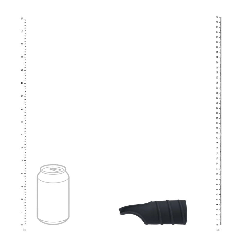 Levelz Silicone Cock Ring With Ribbed Sleeve Black - COCK RINGS