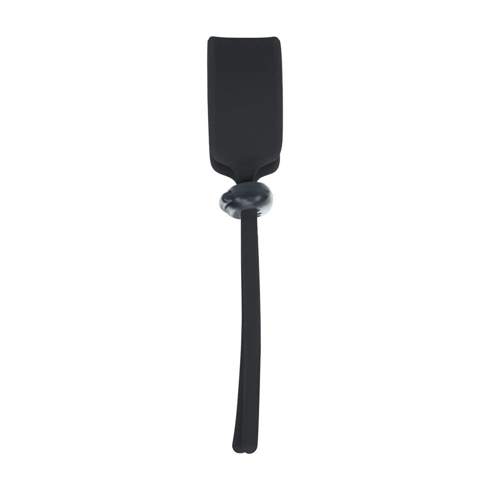 Levelz Wide Adjustable Silicone Lasso Cock Ring Black - COCK RINGS