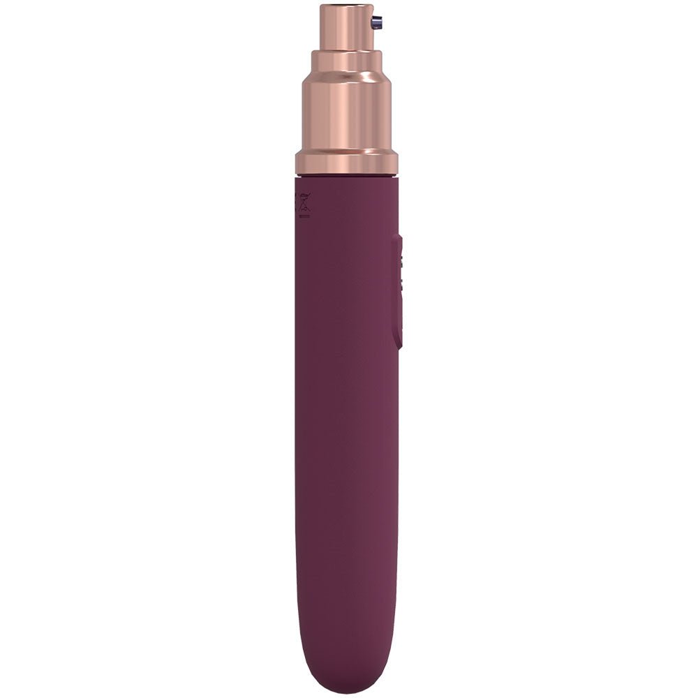 LOVELINE The Traveler - Burgundy Vibrator with Lube Applicator - VIBRATORS