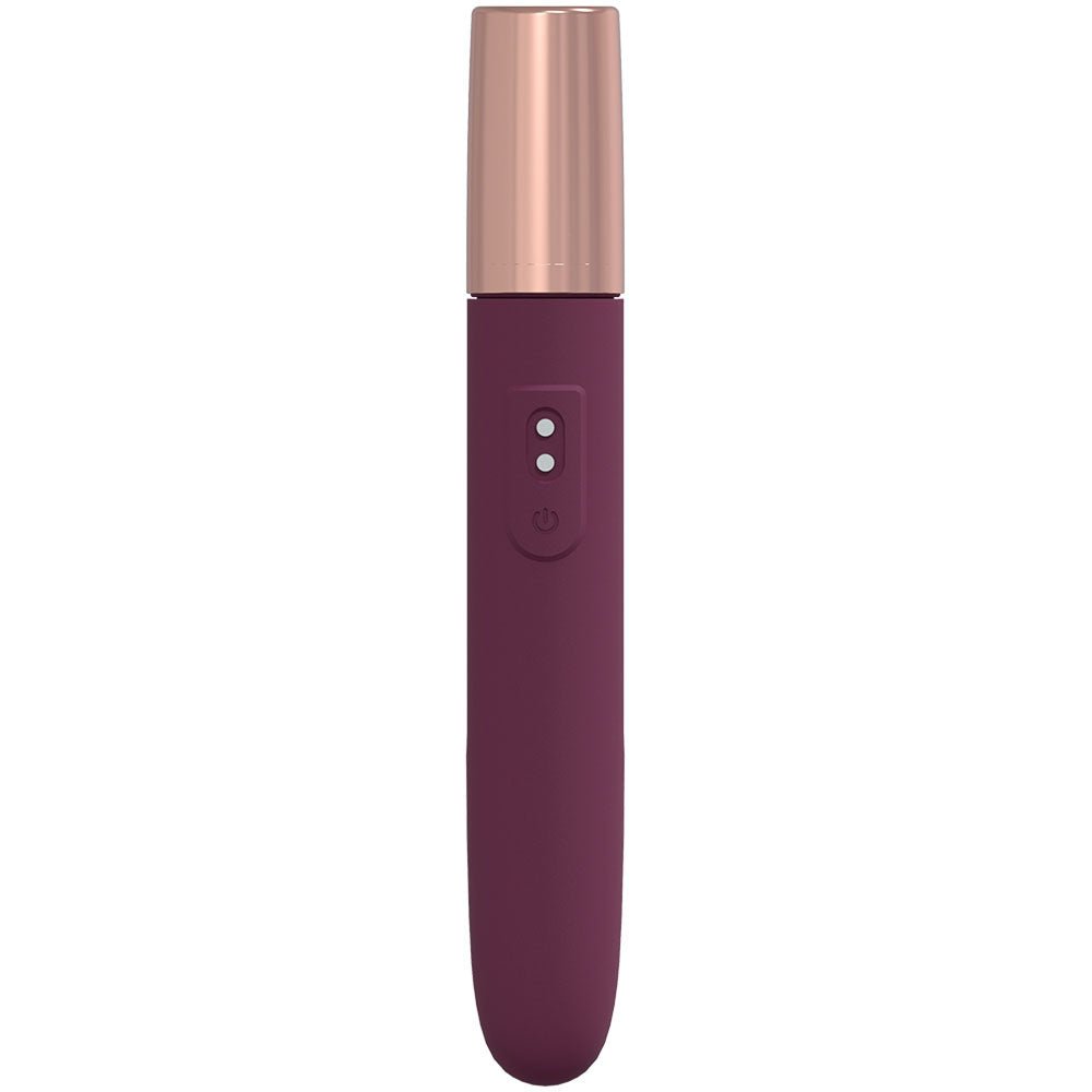 LOVELINE The Traveler - Burgundy Vibrator with Lube Applicator - VIBRATORS
