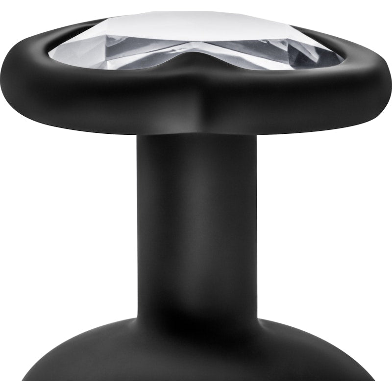 Luxe Bling Plugs Training Kit Black With Clear Gems - Adult Toys