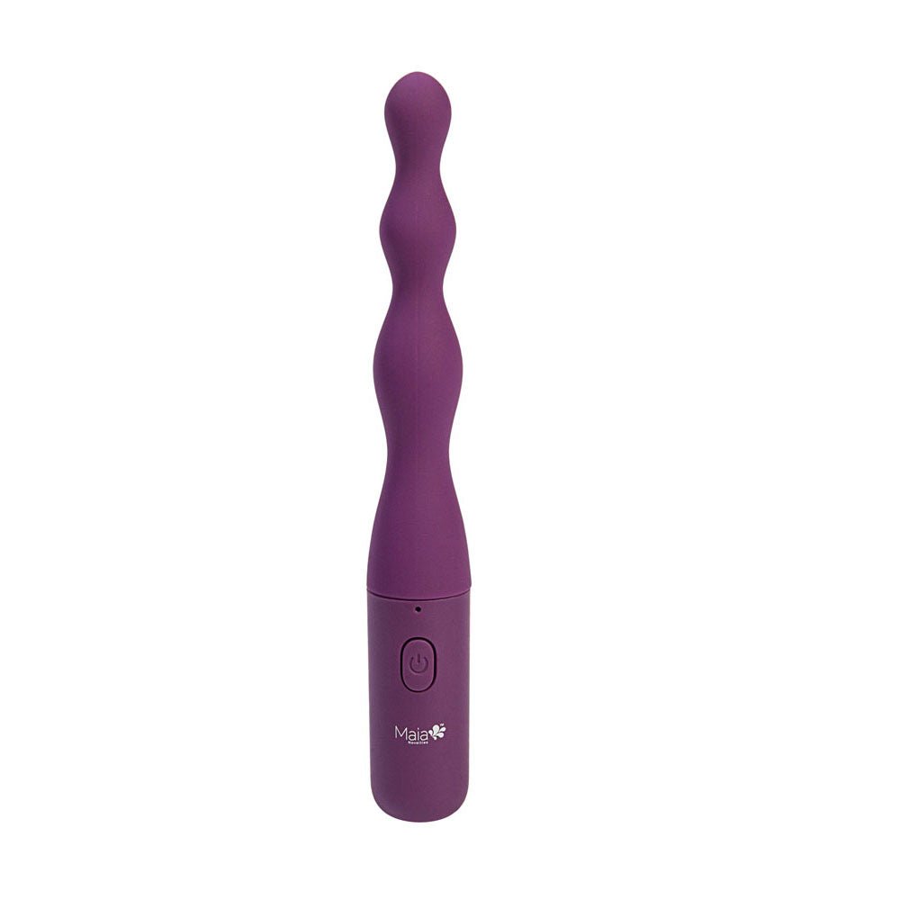 Maia DANI - Purple Rechargeable Beaded Vibrator - ANAL TOYS