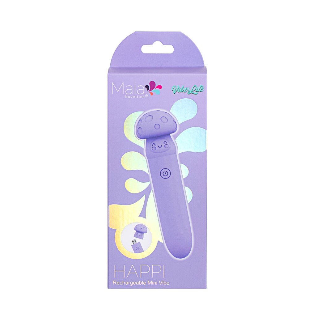 Maia HAPPI - Purple 11.1 cm USB Rechargeable Bullet - BULLETS & EGGS