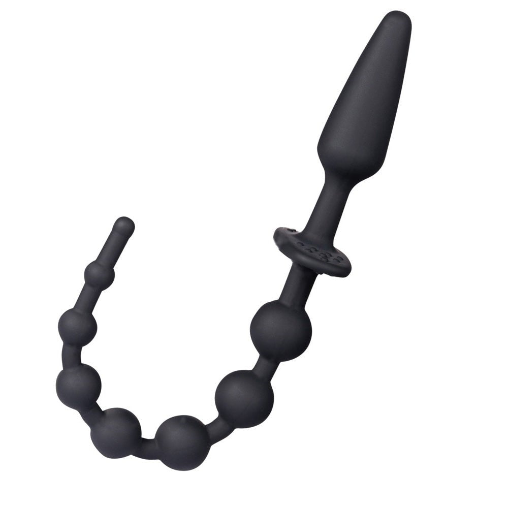Maia SORRA - Black Anal Plug with Beads - ANAL TOYS