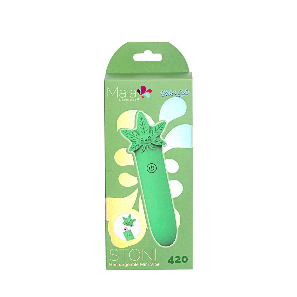 Maia STONI - 420 Green 11.1 cm USB Rechargeable Bullet - BULLETS & EGGS