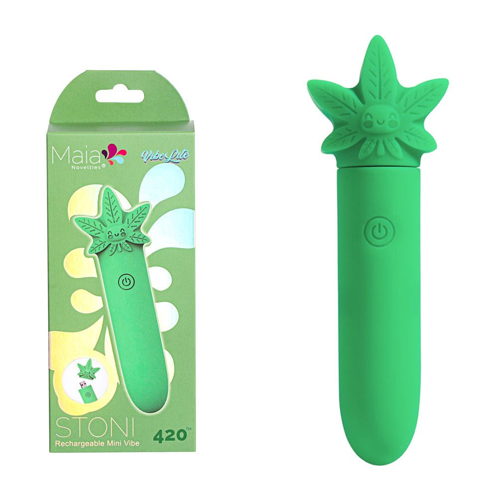 Maia STONI - 420 Green 11.1 cm USB Rechargeable Bullet - BULLETS & EGGS