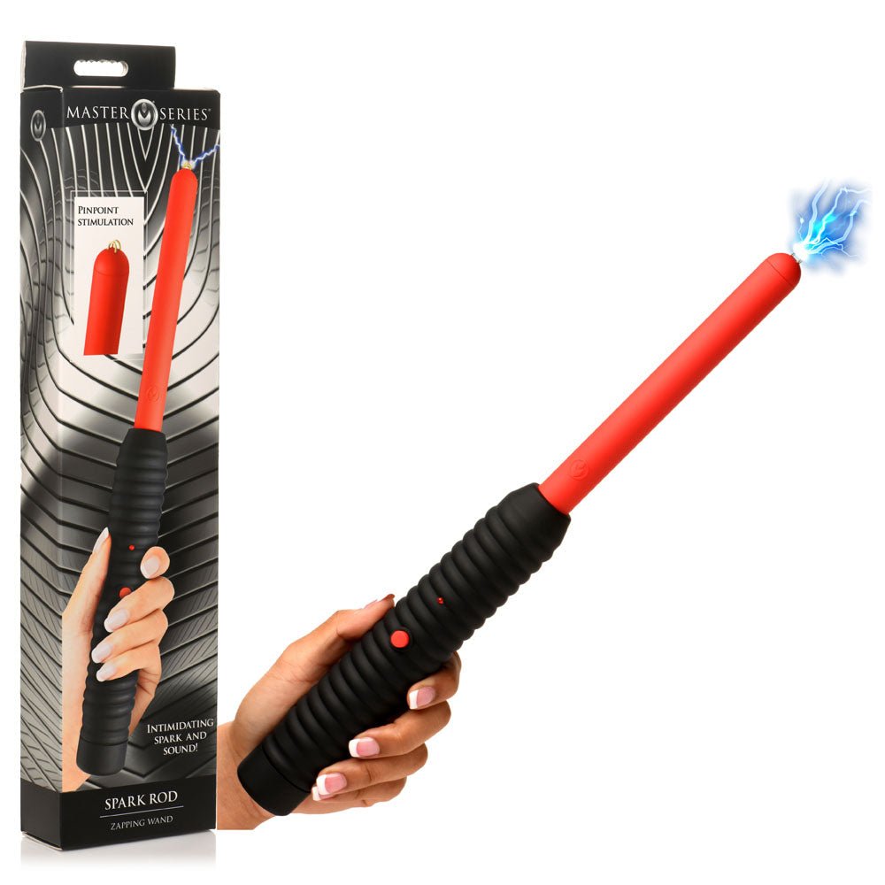 Master Series Spark Rod - Black/Red Zapping e - Wand - E - STIM TOYS