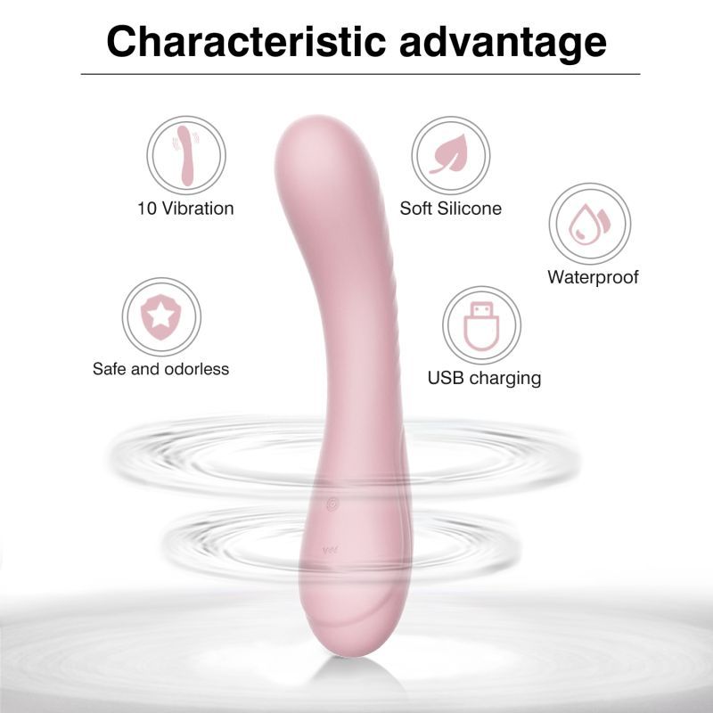 Maya Curve Silicone Vibrator Pink - Adult Toys