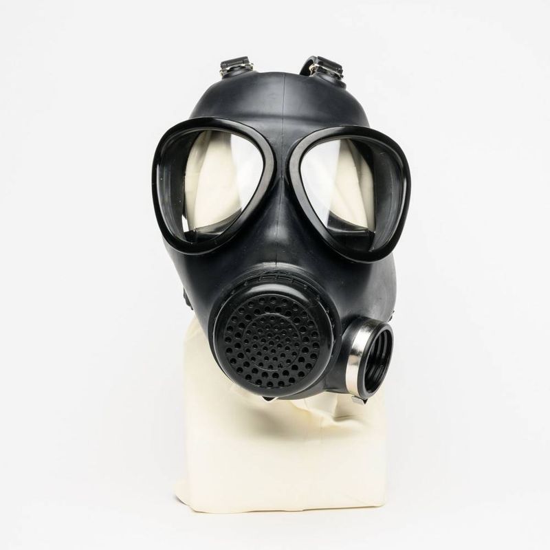 Military Adjustable Strap Rubber Gas Mask - Adult Toys