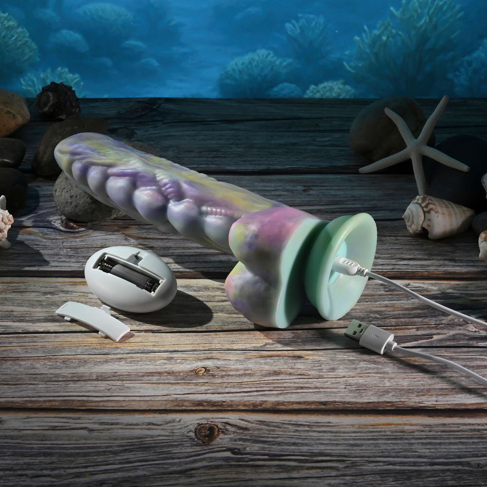 Monster Ball Vibrating Thrusting Fantasy Dildo Wireless Remote - DONGS