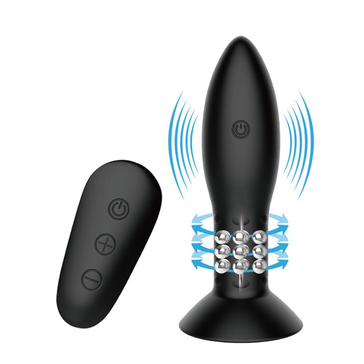 MR PLAY Rotation Beads Anal Plug - Beaded with Wireless Remote - ANAL TOYS