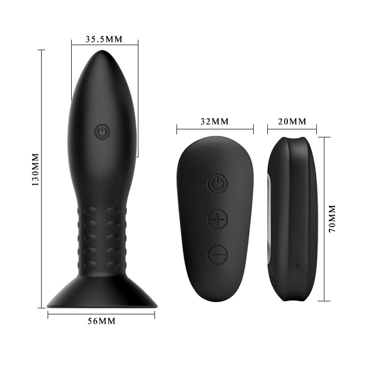MR PLAY Rotation Beads Anal Plug - Beaded with Wireless Remote - ANAL TOYS