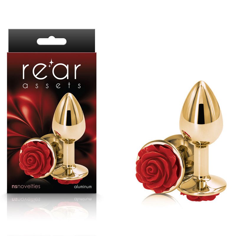 NS Novelties Rear Assets Rose Gold Aluminum Metal Butt Plug – Small - Anal Toys