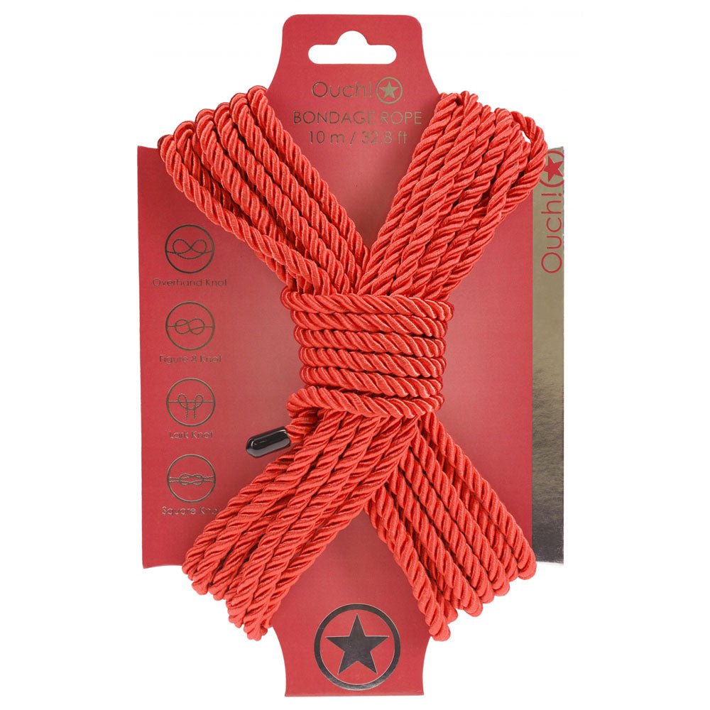 OUCH! Bondage Rope - 10 M Red - BONDAGE - TOYS