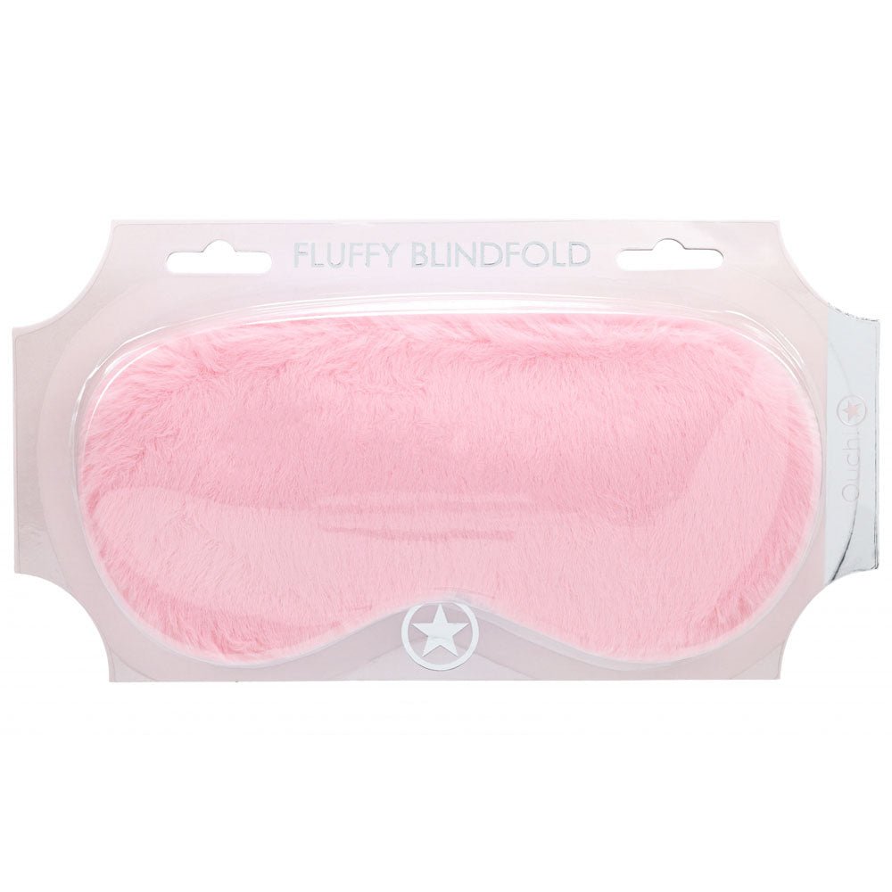 Ouch Fluffy Eye Mask Powder Pink Soft Plush Sleep Mask - BONDAGE - TOYS
